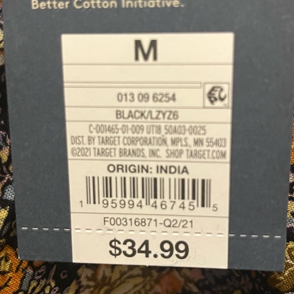 NWT Universal Threads ruffle hi neck balloon Long sleeve floral maxi, size M - Picture 8 of 13